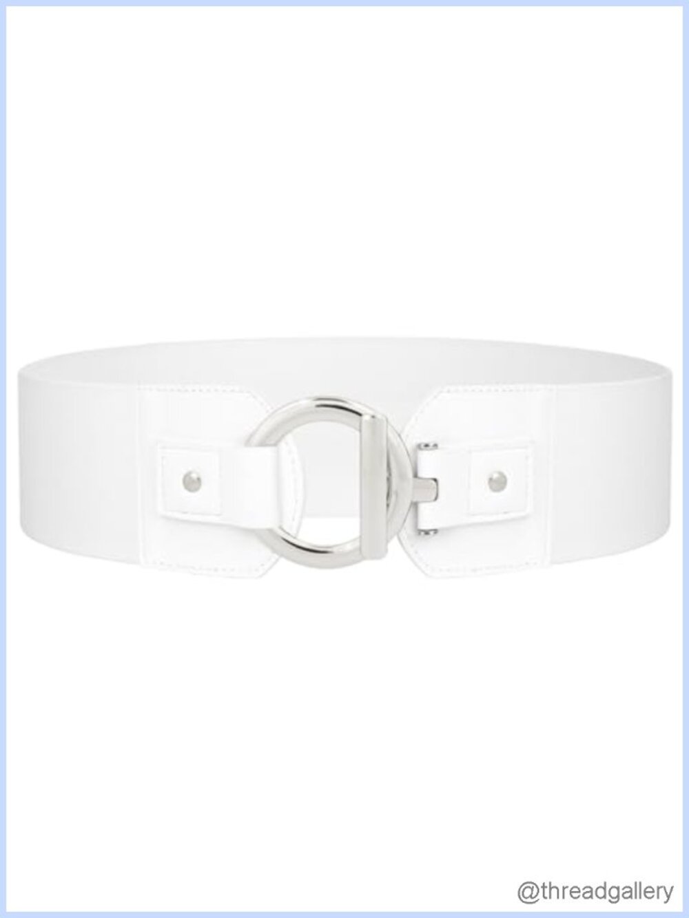 Women Wide Elastic Waist Belt Stretchy Dress Belt Leather Interlocking Buckle